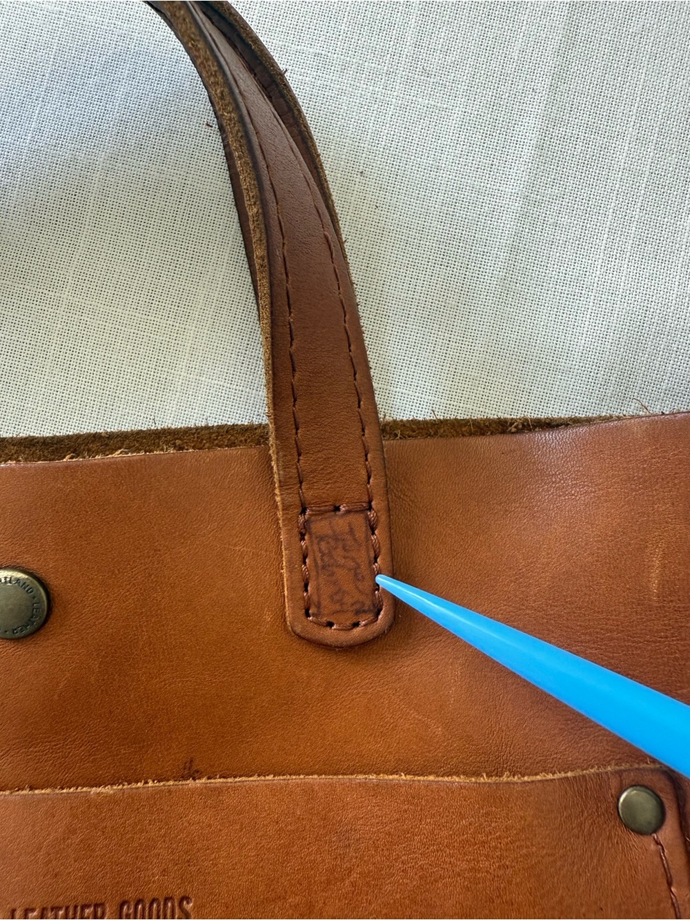 Portland Leather Goods Mini Crossbody Tote HONEY - Picture 9 of 10